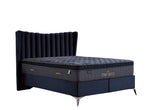 Morgan Storage Ottoman Bed - Navy Velvet