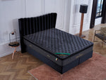 Morgan Storage Ottoman Bed - Navy Velvet