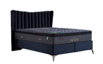 Morgan Storage Ottoman Bed - Navy Velvet