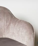Regina home office chair velvet grey