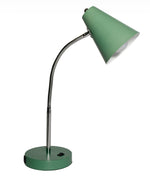 Desk lamp with usb charger sage green