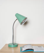 Desk lamp with usb charger sage green