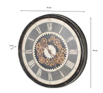 Clockworks Gears Clock Ant Grey