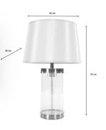 Carlee table lamp satin silver 66cm