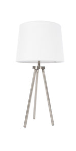 Ellie Tripod Table Lamp Satin Silver 74cm