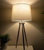 Ellie Tripod Table Lamp Satin Silver 74cm