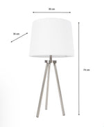 Ellie Tripod Table Lamp Satin Silver 74cm