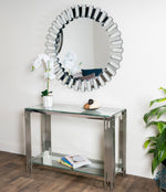 Morgan console table polished chrome