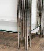 Morgan console table polished chrome
