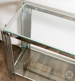 Morgan console table polished chrome