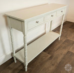 Lincoln 3 drw console table subtle grey