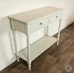 Lincoln 2 drw console table subtle grey