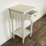 Lincoln 1 drw side table subtle grey