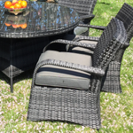 Dark Rattan Dining Set (7 piece)