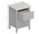 Heuston 2 Drawer Bedside