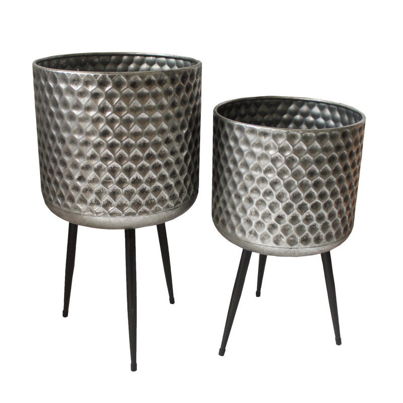 Farah S/2 Planters With Stand Silver