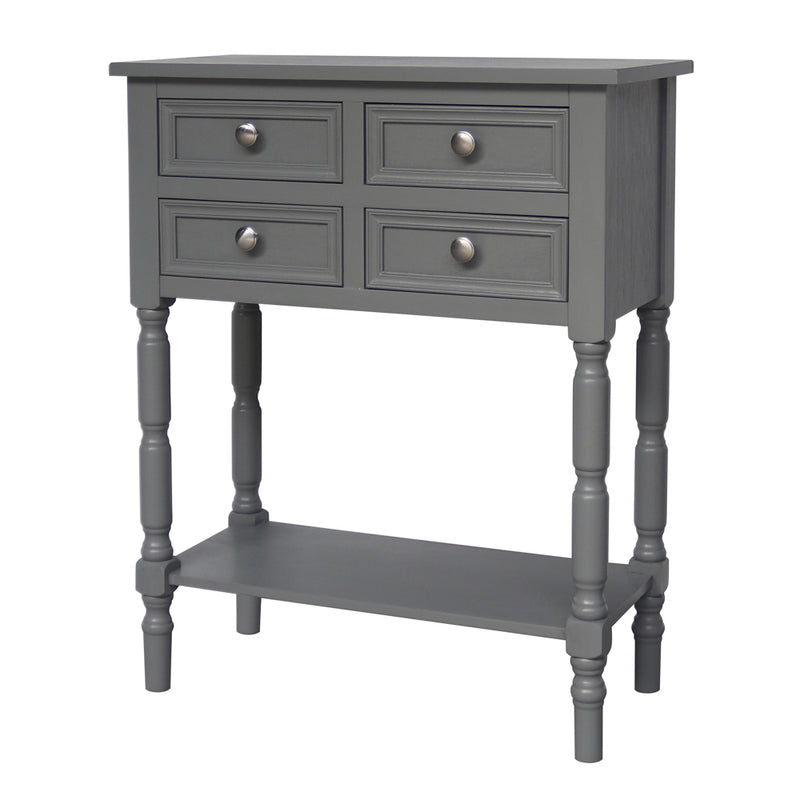 Lincoln 2+2 Drw Console Table Carbon Grey