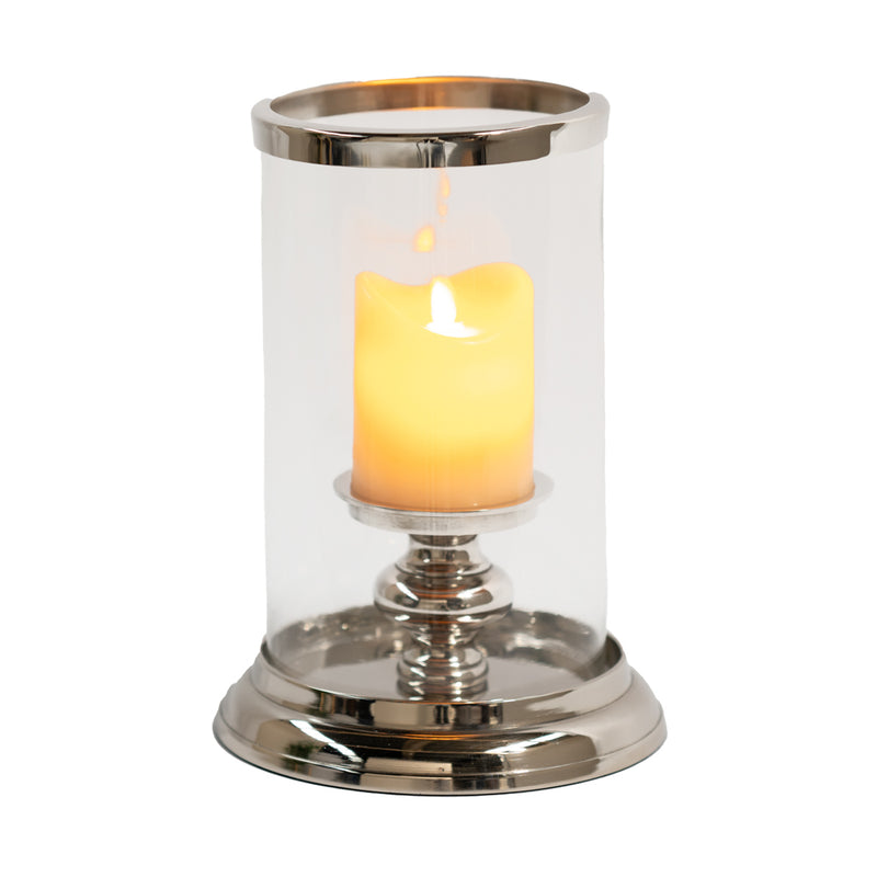 Alani Hurricane Candle Holder Chrome 29cm