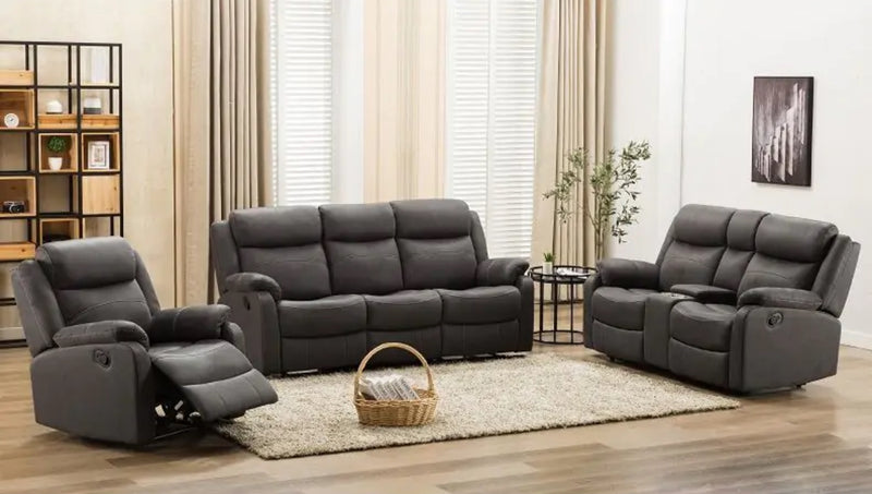 Bruno three seat reclining sofa