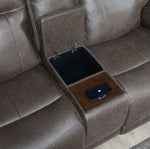 Glenwood Faux Leather Sofa W/Charging