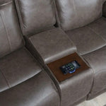 Glenwood Faux Leather Sofa W/Charging