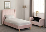 Amelia 3ft Pink fabric bed