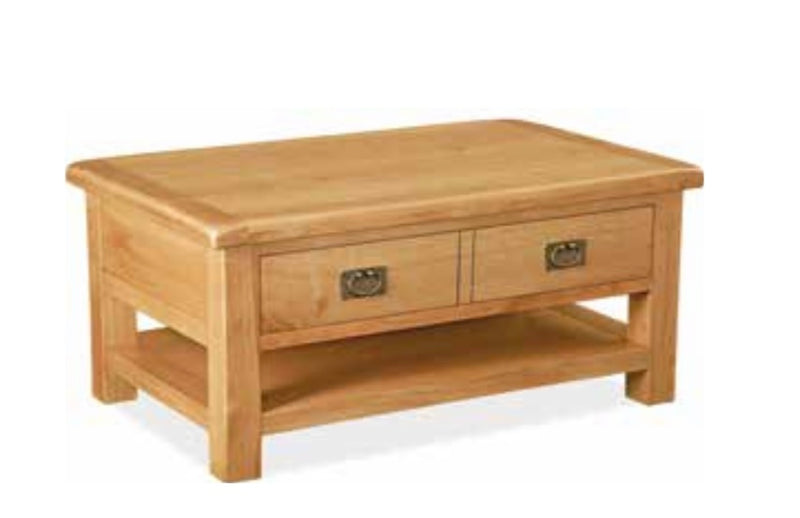 West Clare Large Coffee Table With Drawer and Shelf