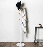 Contemporary Hat and Coat Stand Marble Base White OR Black