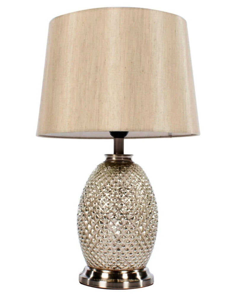 Acorn Speckled Table Lamp Silver/Gold 48cm