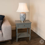 Lincoln 1 drw accent table carbon grey