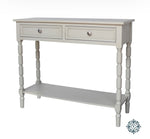 Lincoln 2 drw console table subtle grey
