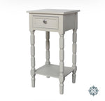 Lincoln 1 drw side table subtle grey