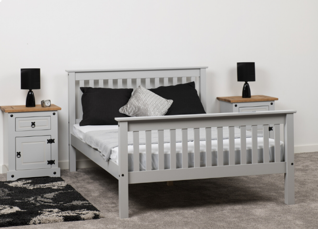 Grey Marseille High Foot End Bed