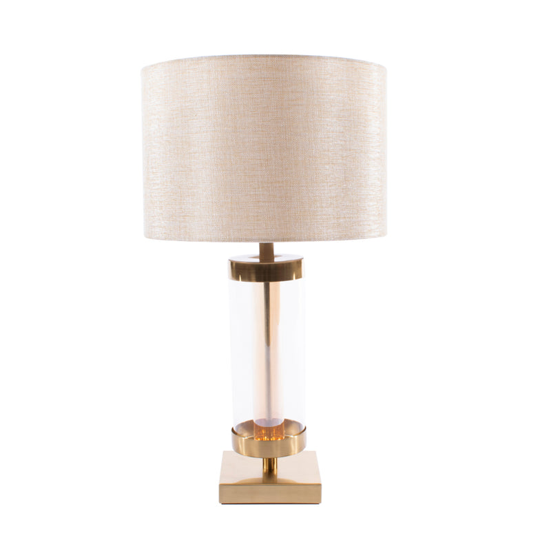 Jane Glass Cylinder Lamp Bronze/gold 54cm