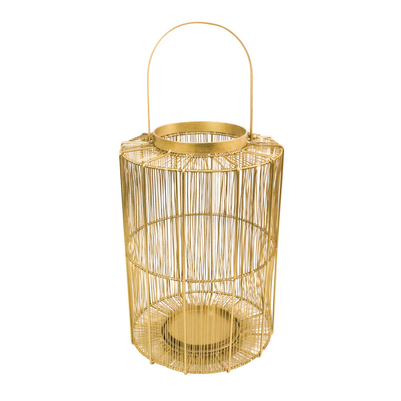 Meera Wire Lantern Gold Large