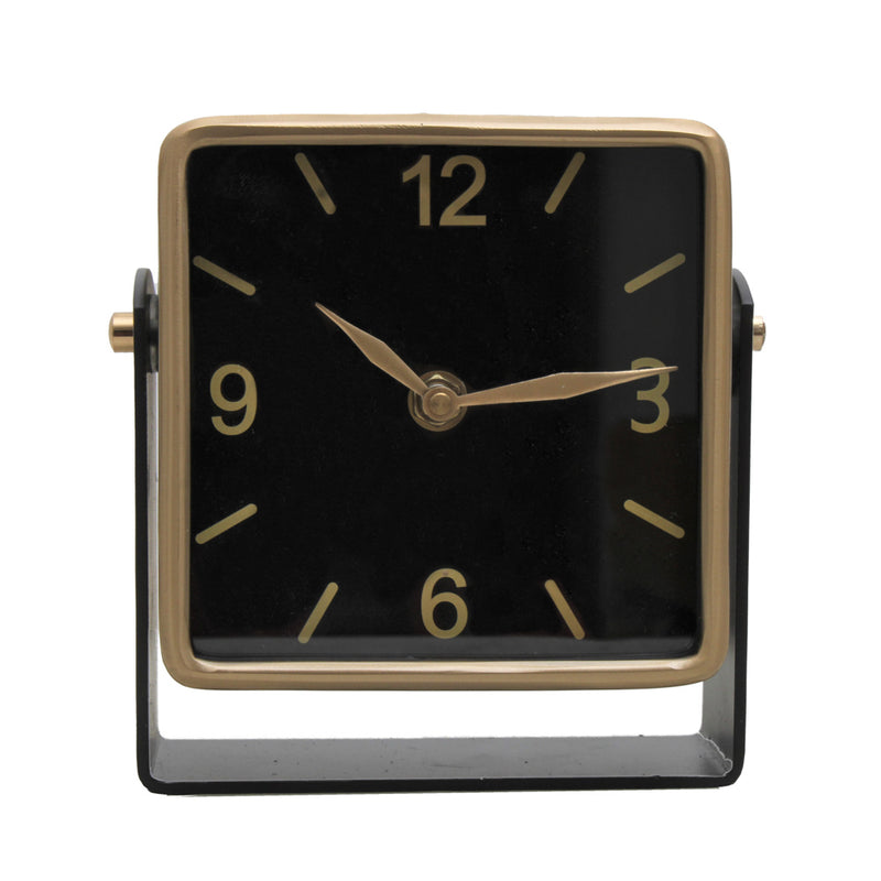 Retro Mantel Clock Anique Brass