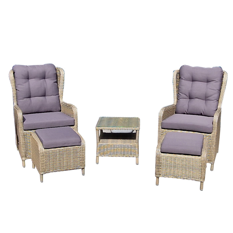 Ivanna Recliner With Footstool Set