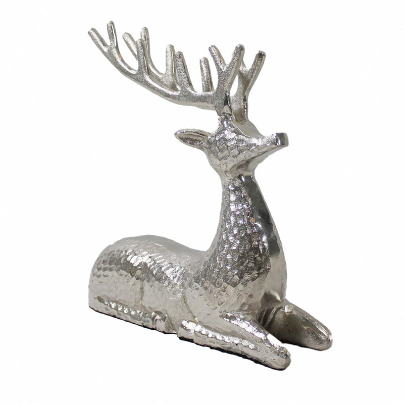 Festive Sitting Stag Silver