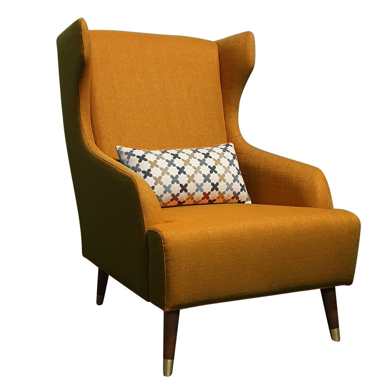 Lauren High Back Chair With Cushion Orange