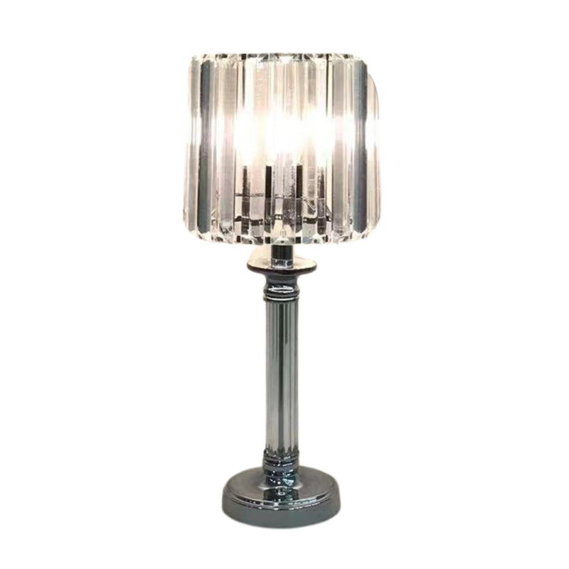 Imogen Glass Lamp Silver 40cm