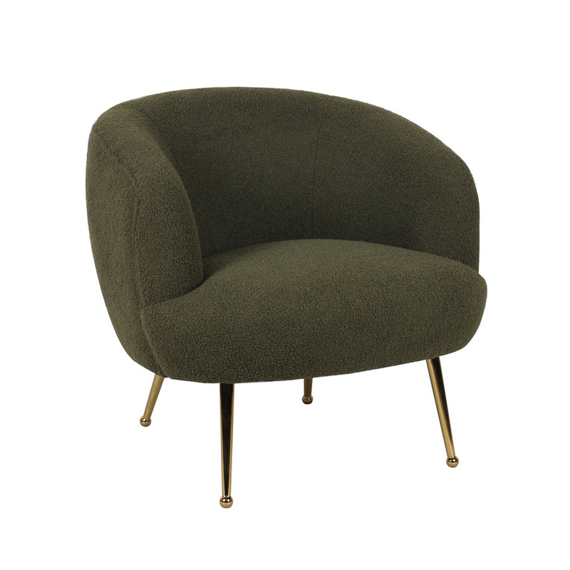 Harper Accent Chair Boucle Green
