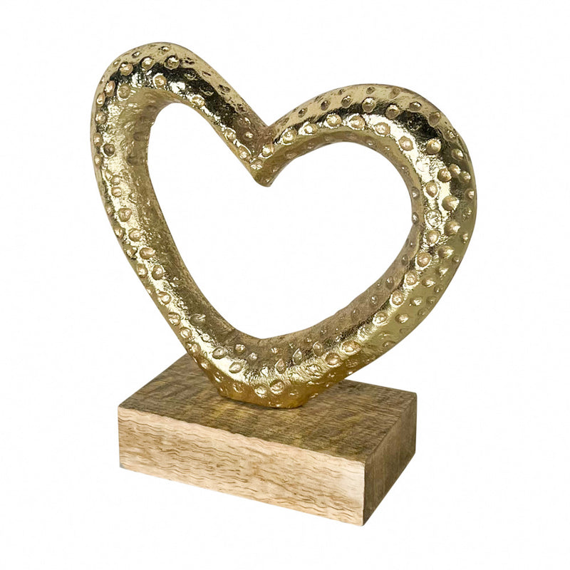 Love Heart Small Gold 17cm