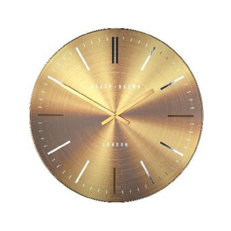 Baker And Brown Metallic Clock Gold 50cm