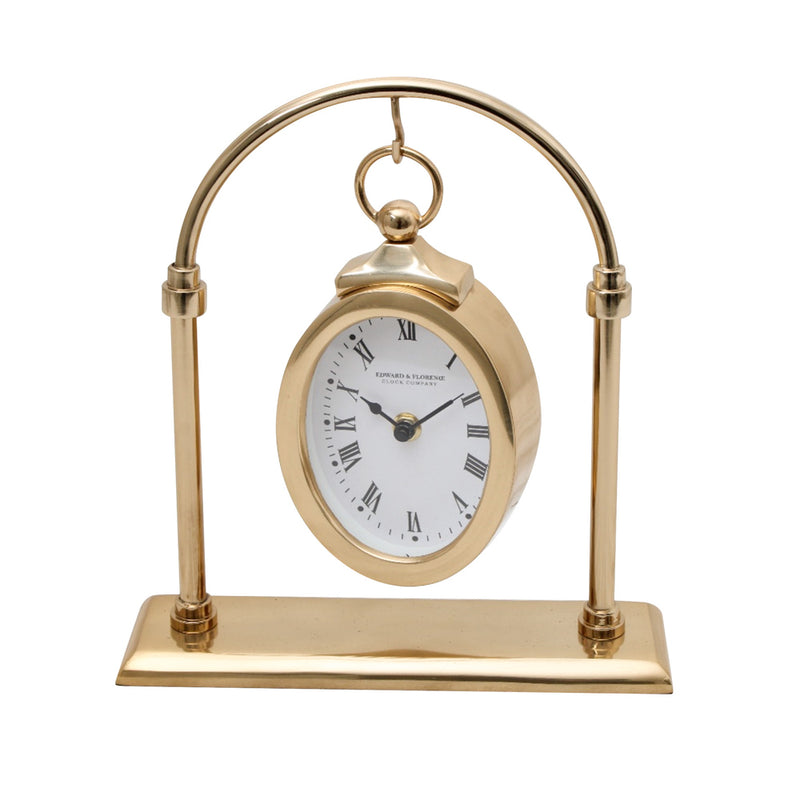 Edward And Florence Hanging Clock Gold