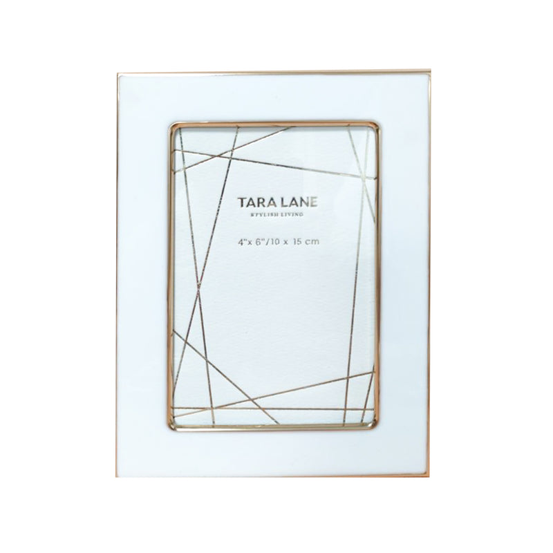 Ella Photo Frame White/gold 4 X 6