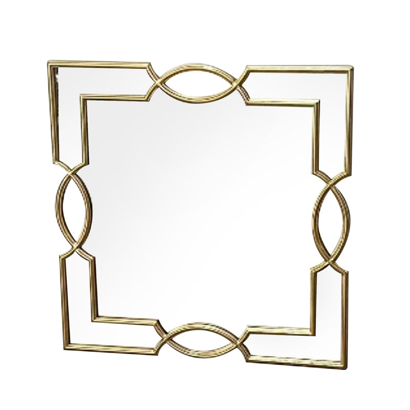 Odessa Square Mirror Gold 80cm