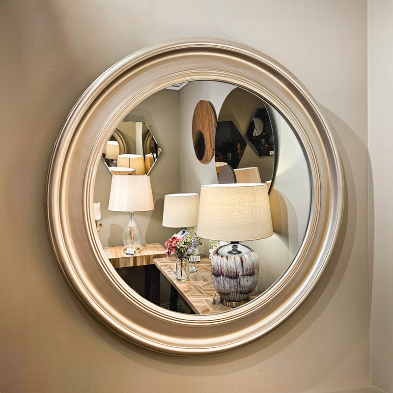 Macy Round Mirror Champagne 90cm