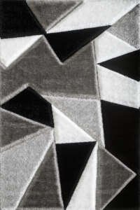 Pluton Rug - Black Grey