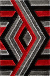 Saturn Rug - Grey Red