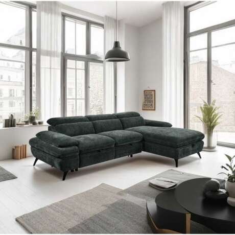 Hannah Fabric Corner Sofa Bed